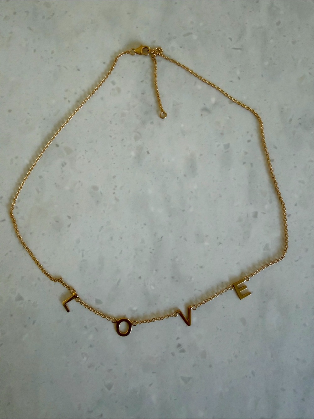 Gold 'LOVE' Letter Adjustable Necklace - Women's Jewelry